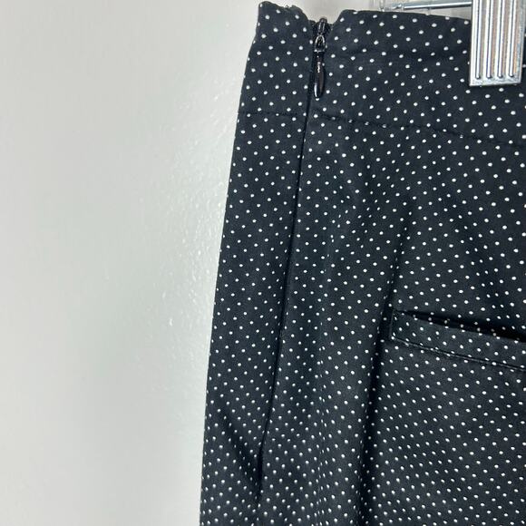 Talbots Capri Polka Dot Black White Pants 14 Women Polka Dots Classic Side Zip - Picture 6 of 10